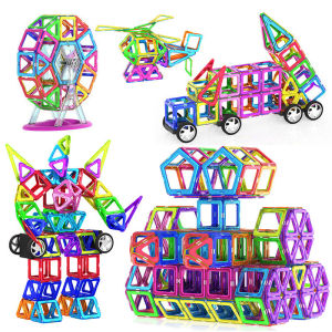 60PCS/Sets Big Size Magnetic Blocks Contructor DIY Magnets Building Blocks Educational Designer Blocks Toys For Children Gifts