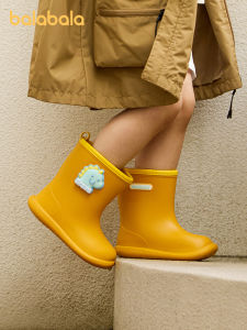 Waterproof Childrens Rain Boots Anti-Slip Toddler Kids Shoes Boys Girls Cartoon Mid-Calf EVA Rain Shoes for Ages 1-12