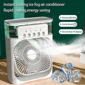 Portable Air Cooler Timing Timed 600mL Five hole spray Fan Multifunction Mini Fan USB Electric Fan Water Spray Mist Fan Air Conditioner Humidifier Fan for Home Portable Fan With Mister - Lazada