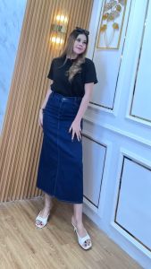 Sakaaboom Skirt Rok Navy Jeans Premium Rok Jeans Span