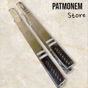 gagang handle pintu kotak 10×40 kaki baut tembus bahan stenlis tell