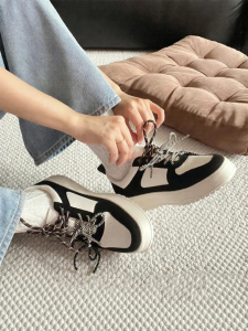 Autumn Color Block Stylish Lightweight Versatile Ladies Casual Shoes