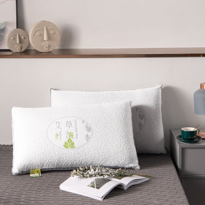 Cotton Knitted Cotton Three-Dimensional Pillow Argy Wormwood Cotton Pillow Improve Sleeping Single Pillow Core Pair Household Dormitory Single Pillow Single Pillow