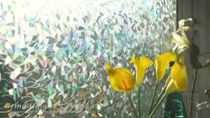 Phim Dán Cửa Sổ Kính Màu 3D Cầu Vồng Chất Kết Dính Bảo Mật Tĩnh Điện PVC Frosted Tắm Trang Trí Cửa Sổ Phim Bảo Vệ Tia Cực Tím
