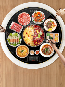 CHIGO | Chigo Warm Dish Board 2025 New Home Use Hot Dish Board Dining Table Heating Board Insulation Plate Rotating Table Top 210