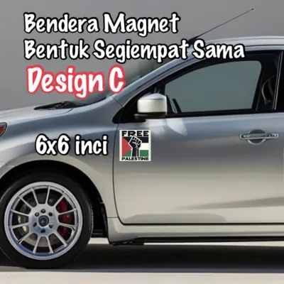 Palestine Solidarity & Free Palestine Magnetic Flag / Bendera Magnet Flag Palestin Solidariti & Free Palestin