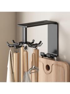 Rotatable Wall Mounted Hole-Free Kitchen Utensil Organizer
