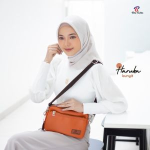 (CASHBACK) Biru Tsabita - Haruka Bag Tas Best Seller Tas Selempang Wanita Anti Air Sling Bag Wanita