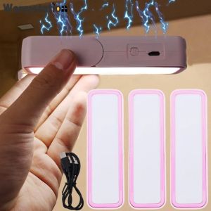 โคมไฟแม่เหล็กโต๊ะปรับระดับได้แบบพกพาไฟอ่านหนังสือจอแอลอีดียูเอสบีชาร์จไฟได้ป้องกันดวงตาแบบแม่เหล็กไฟกลางคืนพร้อมที่ยึด