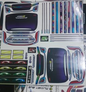 Stiker miniatur bus Basuri jb3 jb5 viral