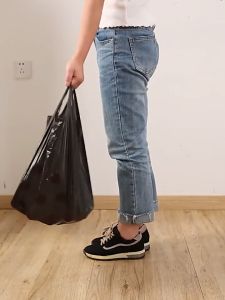 15/100pcs Trash Bag Export Quality PE Material Biodegradable Thick Trash Bag lack Rubbish Plastic Bag Extremely durable Thickened Waste Bag load-bearing Capacity