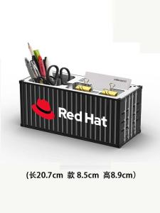 Simple Red Hat Office Desktop Storage Solutions: Dustproof Pen Holders & Antibacterial Containers