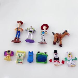 Bandai | 10 Pcs/Set Toy Story 5 Action Figures Woody Buzz Lightyear Jessie Tablet Computer PVC Model Collection Gift Toy