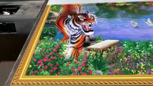 Tranh gạch đẹp tùng hạc trang trí nhà