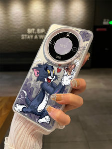 เคสโทรศัพท์ลายแมวและมิวส์ Tom And Jerry สำหรับ Honor X700 X60GT X50i X40 รุ่นใหม่ชาย ดีไซน์น่ารัก ดีไซน์น่ารัก เรซิ่งสีเงิน เรซิ่งสีทอง