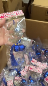 Blue Wind Chime Eye/Tree/Butterfly/Elephant/Heart With 2 Bells Indoor Outdoor Garden Hanging Decor