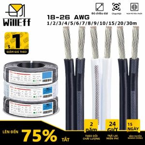 2 PIN PVC Cách Điện Dây Điện Đen Trắng Đồng Dây Dẫn Cho Dây Đèn LED Ánh Sáng Loa Âm Thanh Nối Dài 18-22 AWG
