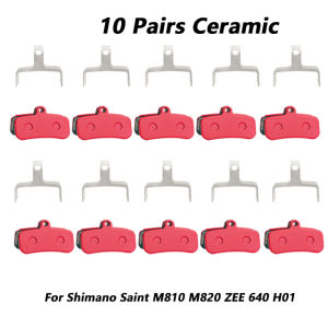 ZTTO | 10Pairs Resin/Ceramic/Full Metal Bike Disc Brake Pads For Saint M810M820 ZEE 640 H01 MTB Hydraulic Brake Pad Bicycle Brake Parts