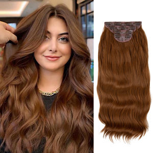 SARLA 4pcs/set Synthetic Long Wavy Clip In Hair Extensions 22" Thick Hairpiece For Women Brown Blonde Black Natural Fake Hair