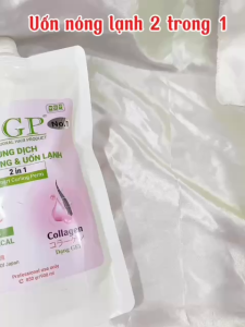 Uốn nóng uốn lạnh 2in1 dạng gel PGP 900ml chứa colagen và karatin mùi hươnh dễ chịu