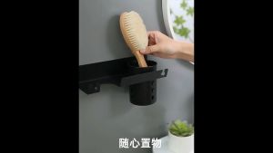 Bathroom hairdryer bracket Plastic perforation-free storage bracket Fixed frame Hairdryer bracket Wall-mounted bathroom bracket can be perforated