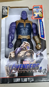Thanos Action Figure Purple and Gold Armor 12 Inch Display Model Avengers Series