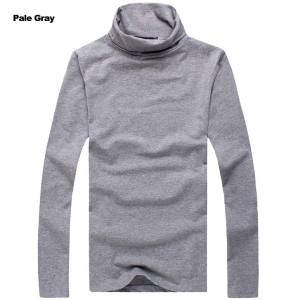 Áo Thun Cổ Cao Màu Trơn Dành Cho Nam Áo Thun Cotton Thường Ngày Thời Trang Mùa Thu Dài Tay Cổ Tròn Thoải Mái Thoáng Khí