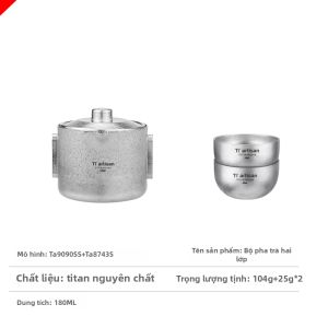 Tiartisan | Bộ pha trà dã ngoại bằng titan nguyên chất