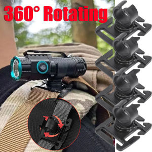 5 cái Giá Kẹp Đèn pin móc khóa Nhẫn U công việc ngoài trời xoay 360 ° Ba lô đèn treo kẹp leo núi Túi kẹp ống nước