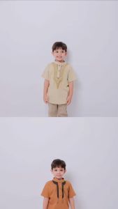 Littlebee Mustofa - Setelan Koko Anak [Size 1-5 Thn] Baju koko Kaos Laki-laki