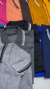 Kaos Polo Shirt Kerah List / Kaos Kerah Dewasa Lengan Pendek / Kaos Seragam