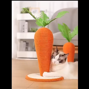 Cat Climbing Frame Carrot Cat Scratching Board Vertical Sisal Cat Scratching Post Cat Toy