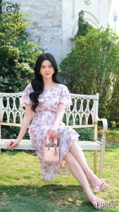 Đầm thiết kế nữ tính mềm mại với chất liệu Voan hàn nhẹ nhàng DD4L0869 Thời trang Thiều Hoa