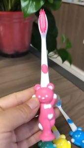 4PC Childrens soft toothbrush Soft hair toothbrush bamboo charcoal toothbrush soft hair Cartoon Kids Girls Boys Soft Hair Toothbrush 3-12 years old