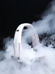 USB Summer Portable Neck Hanging Neck Small Fan Range Intelligent Chaoku Ice Porcelain Cooling 4000mAh Vaneless Fan