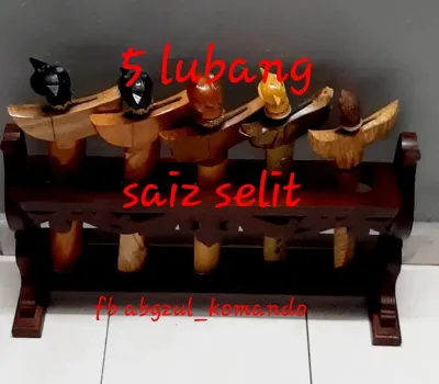 stand keris tapak keris holder 5 lubang saiz tarong dan saiz selit