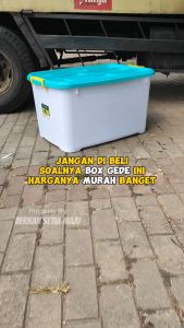 [COD] Kotak Penyimpanan Plastik Jumbo Besar Ezy 150 Liter - Multifungsi Murah (82 x 58 x 46 cm)