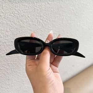 Candy Color Dopamine Blue Oval Sunglasses Fashion Concave Shape Y2g Sun Glasses Female Cat Eye Fancy Ins