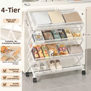 Foldable Rolling Layered Storage Rack