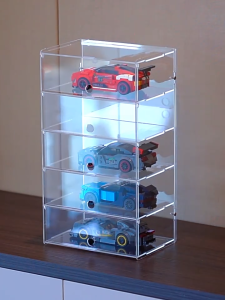 1/64 Scale Model Car Display Case Transparent Toy Car Display Boxes Square Clear PVC Plastic Boxes
