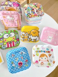 Kids For Home Tableware Cute Melamine Baby Fruit Plate Saucer Baby For Home Set Spit Bone Plate Small Size