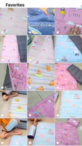 🌙NẰM MÁT🌙 Nệm Cho Bé Đi Học Lyocell Than Hoạt Tính Thoáng Mát Êm Ái Nệm Chần Bông _ Nemtot Bedding