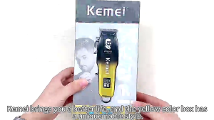 KEMEI KM-709A Electric Hair Clipper USB Rechargeable Professional Barber Razor LCD Display