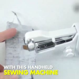 Mesin Jahit Genggam Mini Portable Sewing Machine Kit Stapless Spring.