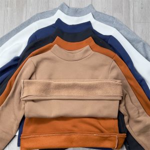 Áo giữ nhiệt nam cổ 3 phân lót lông chất Nỉ dày Thu Đông from ôm đẹp VNO118