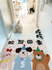 Modern Minimalist Entrance Mat Customizable Doorway Carpet Dustproof Wear-resistant Non-slip Cuttable Door Mat Home Decor