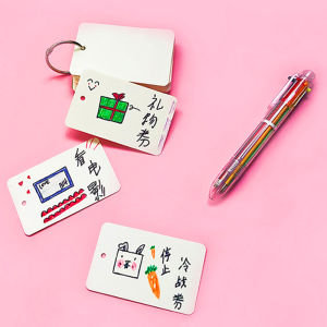 Handmade Love Coupon Blank Card for Men And Women Friends Couples Valentines Day Gift Festival Supplies Single Page Style