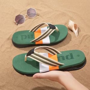 Japanese Style Mens Sandals Summer Outdoor Wear Anti-Slip Beach Slippers Fabric Strap Male Model New 2025 Cool Slippers