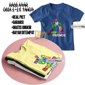 Baju kaos anak Rainbow Friends Game Roblox/t-shirt anak laki-laki Rainbow friends