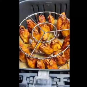 Air Fryer Specialized Barbecue Grill Stainless Steel Barbecue Grill Barbecue Skewers Accessories for Electric Air Fryers